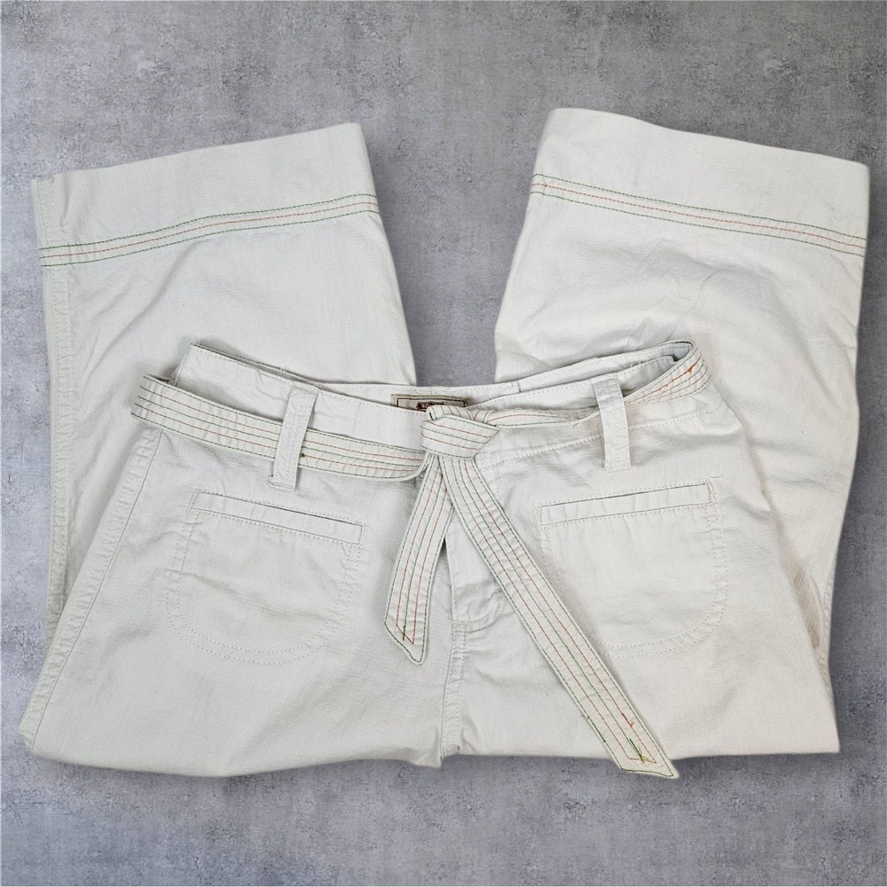 Vintage Y2K Route‎ 66 Capri Pants White Low Rise Casual Size 3/4 Juniors J69